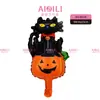 Globos Pequeños de Papel de Aluminio para Halloween Araña Negra Calavera Aterradora Globos Divertidos Decoración para Fiesta del Festival de Fantasmas Arreglo