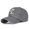 Protección Solar Gorra de Sol con Visera Curva Venta al por Mayor Gorra de Béisbol Moda Exterior Palmera Lavable Retro Europeo y Americano Versátil