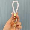 Llavero de Cuero Exquisitos Accesorios para Llaves de Coche Pequeño Regalo Llavero Cordón Tejido Llavero de Metal al Mayoreo