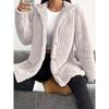 2026 Aliexpress Wish Ebay Outono e Inverno Roupas Femininas Europeias e Americanas Cor Sólida Manga Longa Com Capuz Solta Veludo Pelúcia Jaqueta para Mulheres