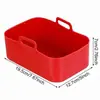 Nuevo Amazon en stock Olla de Silicona para Freidora de Aire Sartén para Hornear Cuadrada Esterilla para Hornear Freidora Utensilios de Cocina