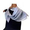 Lenço Quadrado Estampado Estilo Simples Degradê Xale Lenço de Pescoço Toque de Luxo Lenço Quadrado Pequeno para Amarrar Lenço de Cabeça Lenço de Seda Lenço