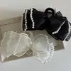 Pinza Pinza Elegante Estilo Coreano Perla Lazo Malla Grande Pinza Tiburón Accesorios para el Cabello para Mujer 2025 Nuevo
