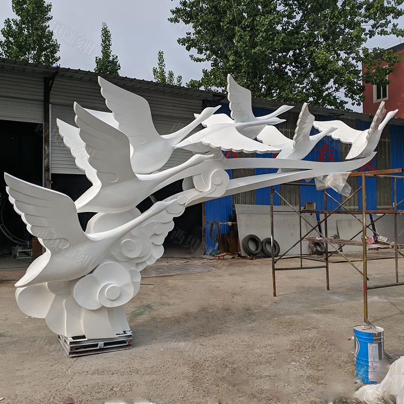 大型不锈钢大雁雕塑详情图3