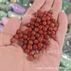 Jadeíta jadeíta roja loto cuentas sueltas cuentas de jade individual natural jade diy pulsera tejida con cuentas hecha a mano con cuentas a mano