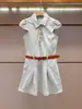 Vestido de Verano Nuevo Estilo Coreano Casual Elegante con Cuello y Mangas Cortas Adelgazante para Mujer de Gama Alta en Shenzhen Nanyou