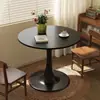 Mesa redonda estável e elegante, perfeita para sala de jantar em casa, quarto, varanda, como mesinha de chá ou como mesa de reunião em uma loja de milk tea ou café.