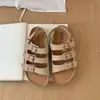Sandalias Romanas Doudou 1077 # de Múltiples Hebillas para Mujer, Calzado de Verano para Exteriores, Suela Suave, Versátiles y Casuales, Zapatos tipo Birkenstock