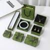 Caixa de Joias Vintage Verde Fresco com Tampa para Dia dos Namorados Chinês Casal Brincos Colar Pulseira Joias Venda Direta da Fábrica