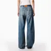Jeans Reto Slimming Curvo Vintage Novo Primavera/Verão para Mulheres com Cordão de Strass