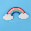 Nuvens Arco-Íris Estrelas Bolo Enfeites Decorativos Cor Doce Argila Macia Borracha Assar DIY Enfeites Criativos para Vestir