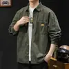 Otoño 2024 Nueva Camisa Casual para Hombre de Manga Larga Primavera y Otoño Talla Grande para Hombre Chaqueta de Trabajo Ropa de Marca de Moda