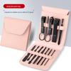 Aço inoxidável cortadores de unhas 16 PCs conjunto saco dobrável manicure cortadores de unhas cortadores de unhas pedicure beleza pinças manicure ferramentas de manicure