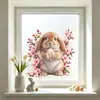 Pascua Huevos Coloridos Conejo Atmósfera Embellecimiento Estático Puerta de Vidrio Pegatinas para Ventana Flores Decoraciones para Centros Comerciales Flores