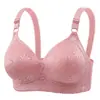 Nuevo Sujetador Jacquard Fino de Taza Grande para Exportación para Mujeres de Mediana Edad y Mayores, Push-Up de Copa Completa, Sin Imán, Sin Aros, Ropa Interior Sexy
