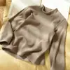 Camiseta interior de terciopelo a rayas para niños, doble cara, temperatura constante, cuello semi-alto, manga larga, ropa de invierno para niños