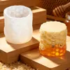 Molde de vela cilíndrico de abeja panal, molde de vela esférico de panal, adorno creativo de yeso, molde DIY