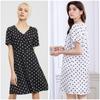 Tela de algodón sintético tela de algodón estampada con lunares vestido de verano de lunares pijamas ropa para el hogar