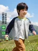 Chaqueta de Béisbol Europea para Niños Otoño Ropa Infantil 2026 Nuevo Estilo Primavera y Otoño Top para Niños Pequeños Niños