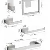Estante de Almacenamiento para Baño de Acero Inoxidable Transfronterizo Juego de Cinco Piezas Barra para Toallas Toalla de Baño Portarrollos de Papel Higiénico Estante Colgante Juego de Estantes de Almacenamiento Venta al por Mayor
