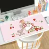 Mouse Pad Creme Marrom Fofo para Mesa de Escritório/Estudo Tapete de Alta Qualidade Antiderrapante para Teclado