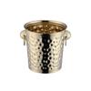 Balde de Champagne Padrão Martelo de Aço Inoxidável Balde de Gelo Portátil Doméstico para Exterior com Argola Balde para Vinho e Cerveja KTV Bar Hotel