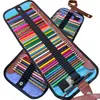 Suministro Exclusivo Transfronterizo de Lápices de Colores de 50 Colores, Set Enrollable de Lápices de Colores de Alta Calidad para Estudiantes, Set Enrollable para Dibujo Artístico, De Madera