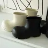 Botas de Lluvia de Color Sólido Moda Sandalias Dopamina de Punta Cerrada 2025 Nuevo Verano Suela Suave Calzado Trendy para Exteriores y Playa