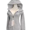 Jaqueta Moletom Feminina Slim Ombro Direito Roupas de Primavera e Outono Moletom Cintura Apertada Top Curto Novo Estilo 2025