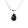 Collar Colgante Estilo Coreano Tiki Plata de Ley S925 Ónice Negro para Mujer Diseño de Alto Nivel Estilo Frío Ins Cadena Hueso de Serpiente