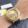 Reloj Modelo Nuevo 2026 para Hombre con Calendario Clásico de Moda para Hombre Negocios Tres Ojos Seis Manecillas Incrustaciones de Diamante Reloj de Cuarzo