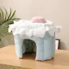 Esconderijo para Hamster Hamster Dourado Ninho Quente de Algodão Porquinho-da-Índia Chinchila Bolo Esconderijo para Animais Pequenos Fofo Ninho Quente de Algodão