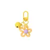 Pingente de chaveiro de flor de resina transparente oca na cor dopamina DIY acessório criativo para bolsa decoração