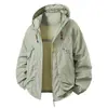 Chaqueta Ligera para Hombre con Protección Solar UPF50+, Secado Rápido, Tejido de Seda de Hielo Transpirable con Capucha, Abrigo para Exteriores