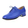 Zapatos Británicos Simples Nuevos con Cordones para Mujer Tacón Cuadrado Tacón Bajo Zapatos AliExpress Amazon 40-43 Talla Grande Zapatos de Comercio Exterior