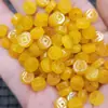 Moeda de Cobre Jade Huanglong Contas Soltas Amarelo Óleo de Frango Cobre Grosso Pulseira Colar Acessórios Contas Espaçadoras Atacado Contas de Jade