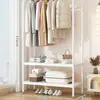 Perchero de pie para dormitorio, uso doméstico, perchero de esquina simple, estante de almacenamiento y secado de ropa para interior en esquina