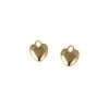 Chapado en cobre oro real de 14k brillante mini pequeño corazón de amor DIY joyería para orejas collar pulsera cierre colgante accesorios