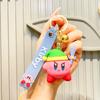 Kirby de las Estrellas Llavero de Epoxy Coche Mochila Colgante de Llave Lindo Muñeco de Dibujos Animados Encanto para Bolsa Llavero