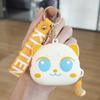 Bolsa de moedas de gato de olhos grandes fofa bolsa pendurada bolsa criativa pingente chaveiro casal pendurado pequeno presente