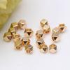 Contas Losango Canto Cortado Ouro 18/14K Contas de Cobre com Preservação de Cor Contas Espaçadoras de Transferência Material DIY Pulseira Colar Acessórios Miçangas