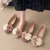 Zapatos Planos de Tacón Bajo Estilo Hada para Mujer 2026 Verano Nuevos Vintage Florales Suaves de Noche Mary Jane Planos