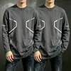 Nueva camiseta de manga larga para hombre 2026, top elástico de primavera y otoño, capa base holgada de peso pesado, camisa de manga corta para hombre