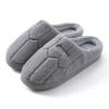 Pantuflas de algodón con letras de felpa de color liso para otoño e invierno, gruesas, para parejas, para el hogar, el dormitorio, para uso diario, para hombres, venta al por mayor