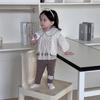 Ropa Infantil Otoño 2025 Nuevo Estilo Ropa Estilo Coreano Ropa Infantil Niñas Solapa Grande Floral Conjunto Camisa Baby Doll Bebé