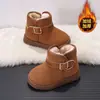 Botas de Neve Infantis Meninas Inverno 2026 Novas Meninos Grossas Quentes Sapatos Grandes de Algodão Impermeáveis Botas Curtas para Bebê com Plus Fleece