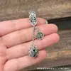 Nova Pulseira Estilo Chinês Pingente de Borla Estilo Étnico Cabaça Laço Lótus Pingente de Cristal Acessórios de Pulseira de Prata Antiga