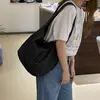 Bolsa de Lona Jeans Estilo Coreano Nicho Ins Bolsa de Tecido Casual Simples Grande Capacidade Bolsa de Ombro Tote Estudante Bolsa de Bolinhas