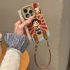 Funda para teléfono móvil Fujiya Milk Girl Japonesa y Coreana Modelo de Invierno y Otoño para Mujer con Cordón Adecuada para Apple 17/Air Iphone16