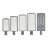 Luminárias de rua LED alimentadas pela rede elétrica, feitas sob medida para atacado, à prova d'água para estradas, áreas residenciais e pátios, alta potência, economia de energia, luzes externas ultrabrilhantes